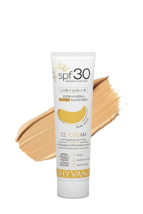SPF30 CC Cream Mineral Antiedad con Ácido Hialurónico DHYVANA